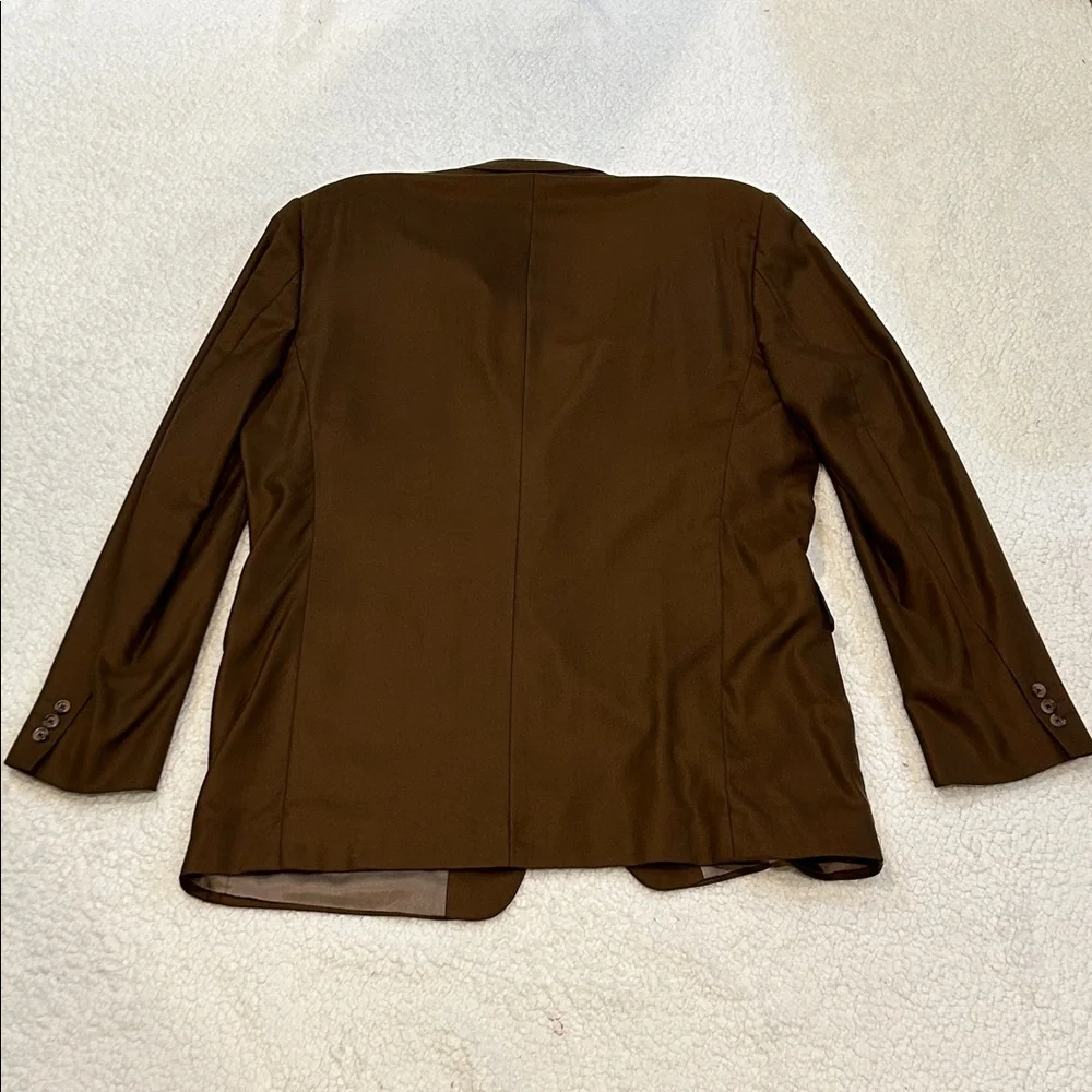 Charles Jourdan Brown Men's Cashmere Silk Blazer Jacket size 48 Extra Long